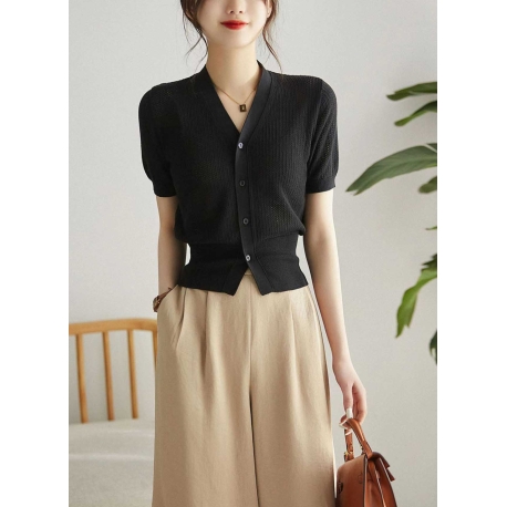 blouse rajut wanita korea import T8957