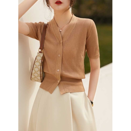 blouse rajut wanita korea import T8958