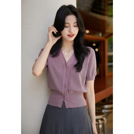 blouse rajut wanita korea import T8959