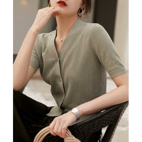 blouse rajut wanita korea import T8959