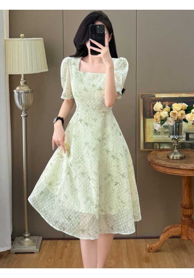 midi dress wanita korea import D8578