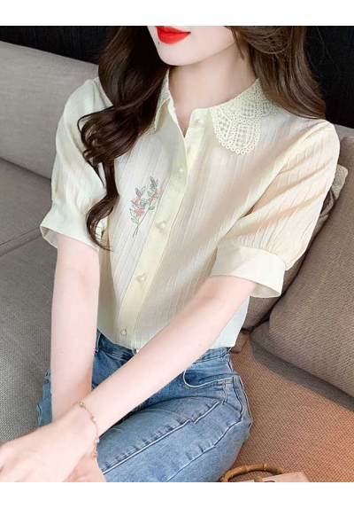 blouse  wanita korea lengan panjang T8956