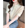 kemeja wanita korea lengan pendek T8962