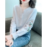 blouse wanita korea import T8966