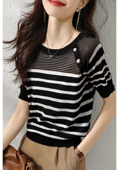 blouse rajut wanita korea import T8967