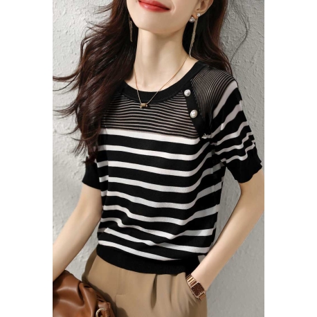 blouse rajut wanita korea import T8967