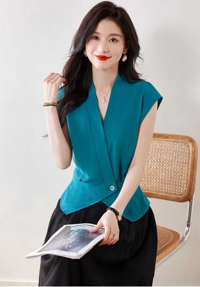 blouse brukat wanita korea import T8969