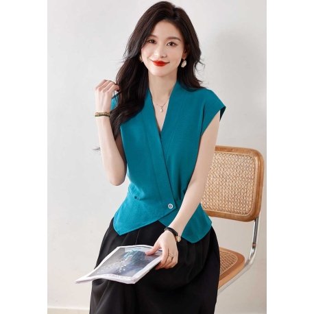 blouse brukat wanita korea import T8969