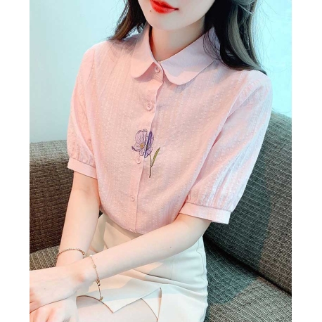 kemeja putih wanita import korea T8970