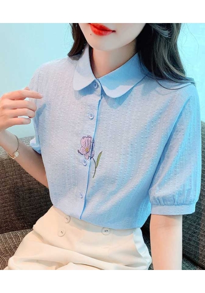 kemeja lengan pendek wanita import korea T8973