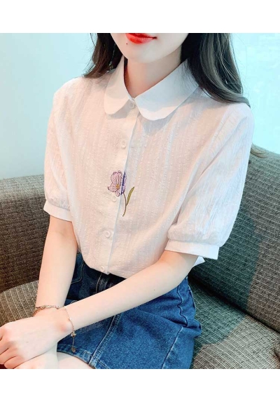 kemeja lengan pendek wanita import korea T8974