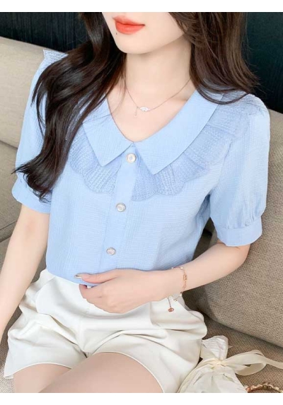 Blouse wanita korea import berkerah T8695