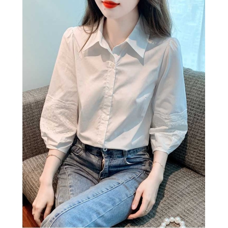 Kemeja wanita korea lengan 3/4 T8978