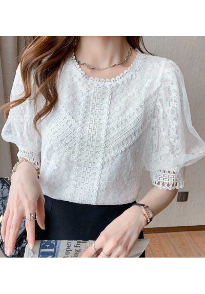 blouse brukat wanita korea import T8969