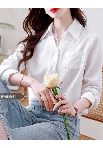 Kemeja wanita korea lengan panjang import T8678