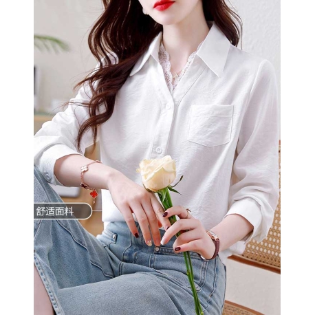 Kemeja wanita korea lengan panjang import T8678