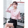 blouse  wanita korea lengan panjang T8987