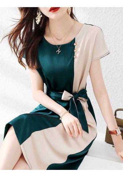 midi dress wanita korea import D8583