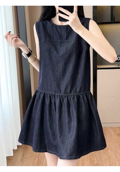 dress denim wanita import D8593