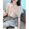 Kemeja putih wanita korea import T8999