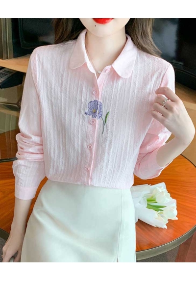kemeja lengan pendek wanita import korea T8974