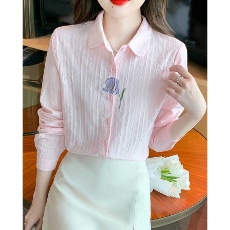 kemeja lengan pendek wanita import korea T8974