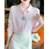 kemeja lengan panjang wanita import korea T9000