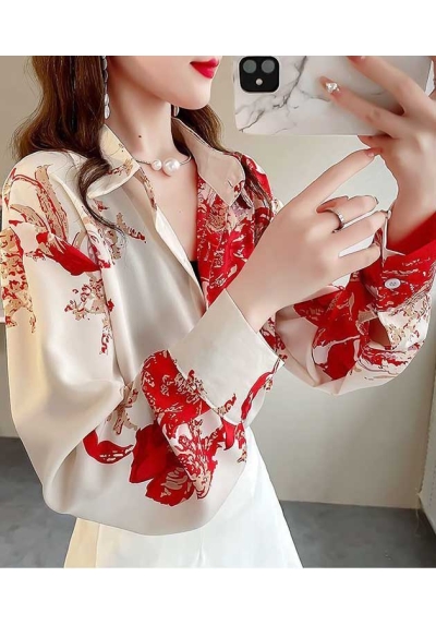 kemeja wanita korea import  lengan panjang T8752