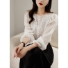 blouse  lengan panjang wanita korea import T9005