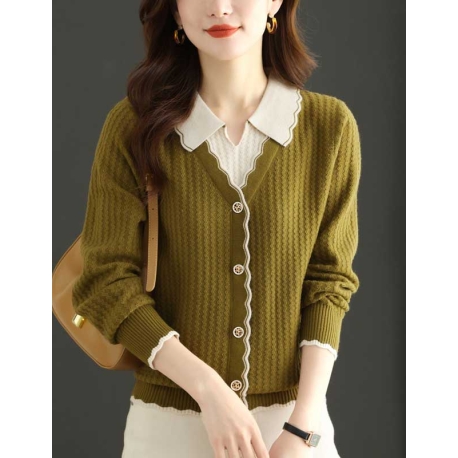 blouse  rajut lengan panjang wanita korea import T9008