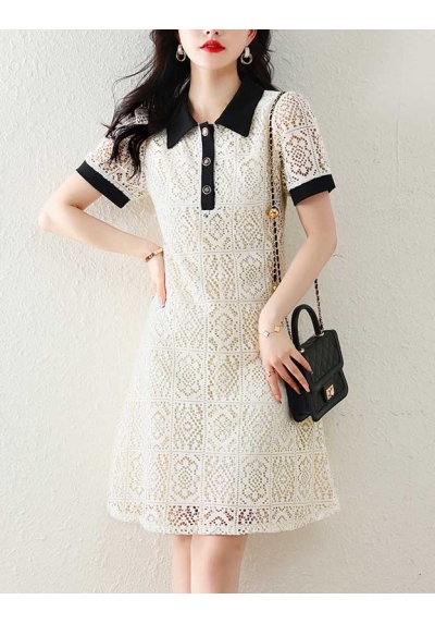 dress brukat wanita korea import D8599