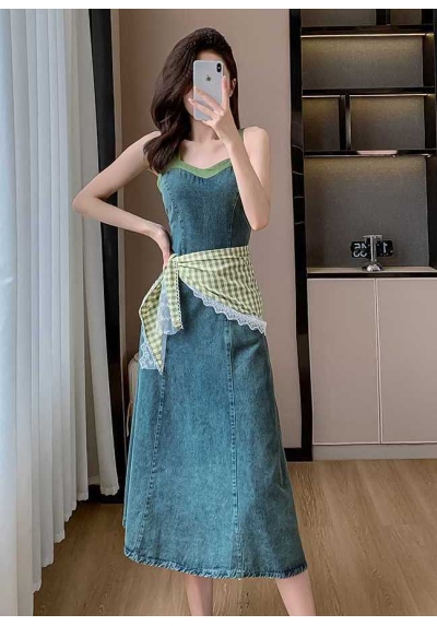 long dress denim import d8600