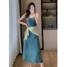long dress denim import d8600
