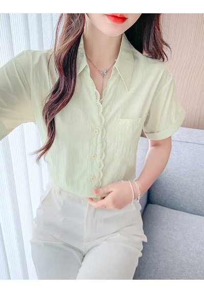 Kemeja putih wanita korea import T9010