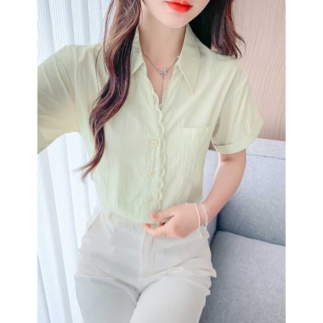 Kemeja putih wanita korea import T9010