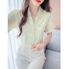 Kemeja lengan pendek wanita korea import T9011