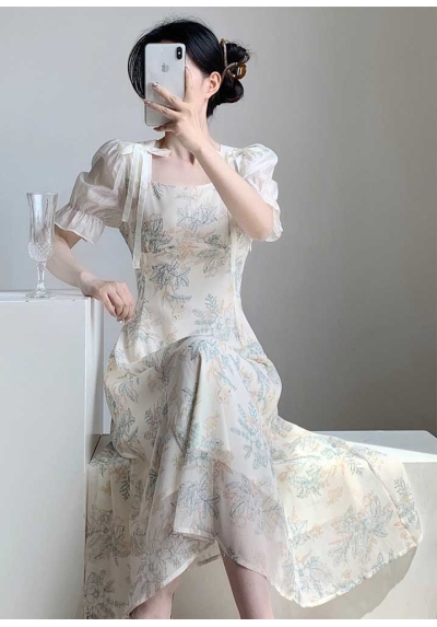 midi dress wanita korea import D8603