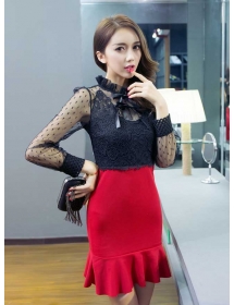 dress wanita import D2734