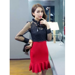 dress wanita import D2734