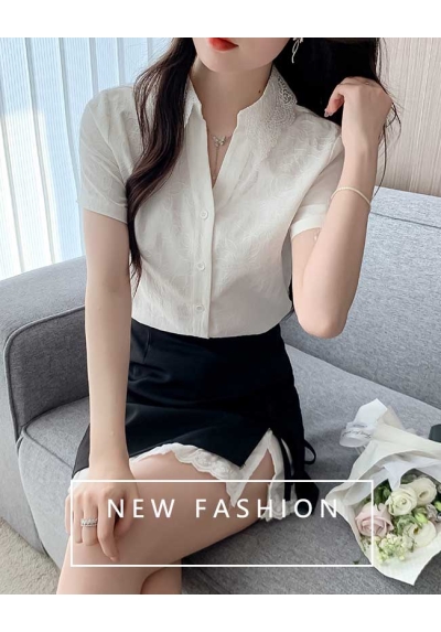 atasan kemeja kerja wanita korea T9015