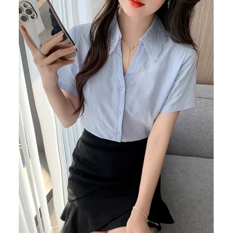 atasan kemeja kerja wanita korea T9019