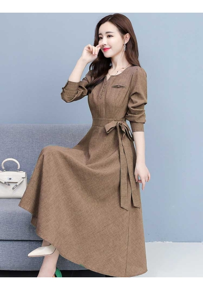 long dress wanita korea import D8370