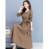 long dress wanita korea import lengan panjang D8607