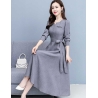 long dress wanita korea import lengan panjang D8610
