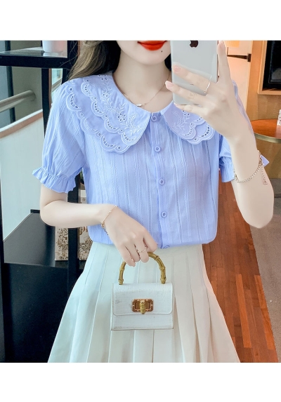 Kemeja lengan pendek wanita korea import T9031