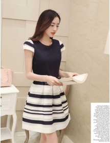 dress wanita korea D2740