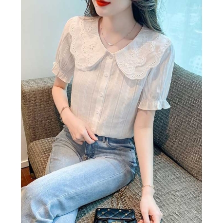 Kemeja lengan pendek wanita korea import T9031