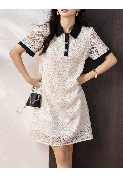 dress brukat wanita korea import D8599