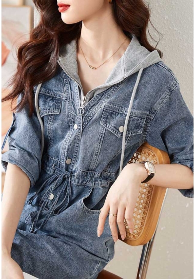 dress denim wanita korean style  D8618