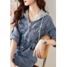 dress denim wanita korean style  D8618